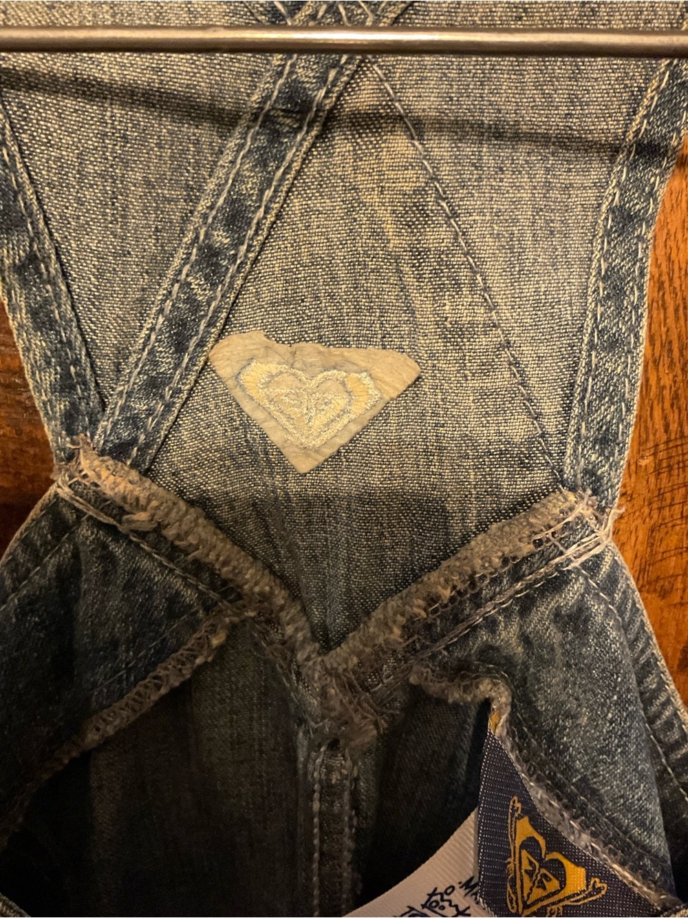 Roxy Blue Denim Overall-Style Women's Vest - Picture 3 of 8